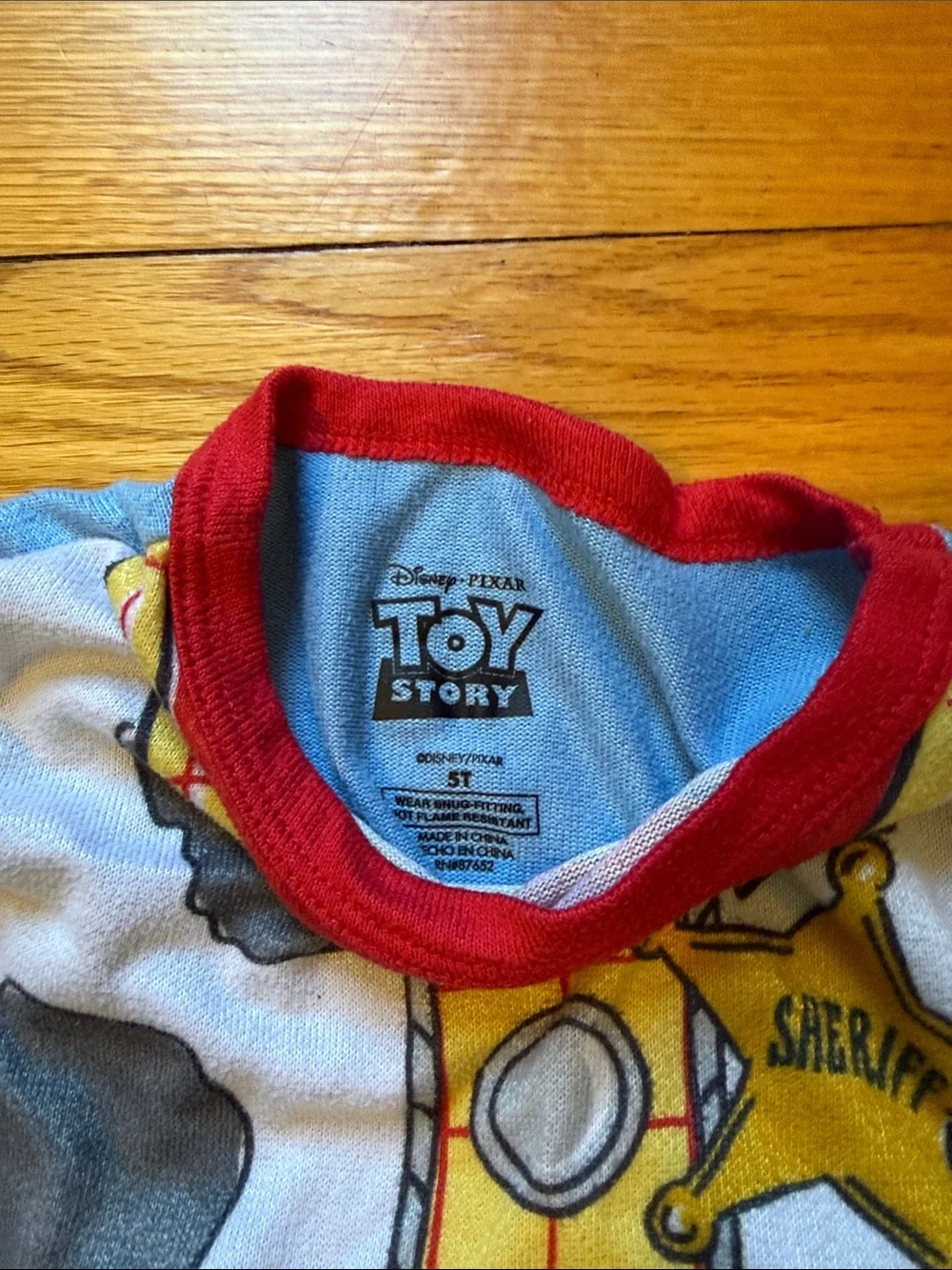 Disney Woody Cowboy Pajama Set - Blue, Yellow, Red - Picture 2 of 2